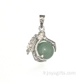 Gros bijoux de mode pendentif Aventurine Sphere Dragon Claw